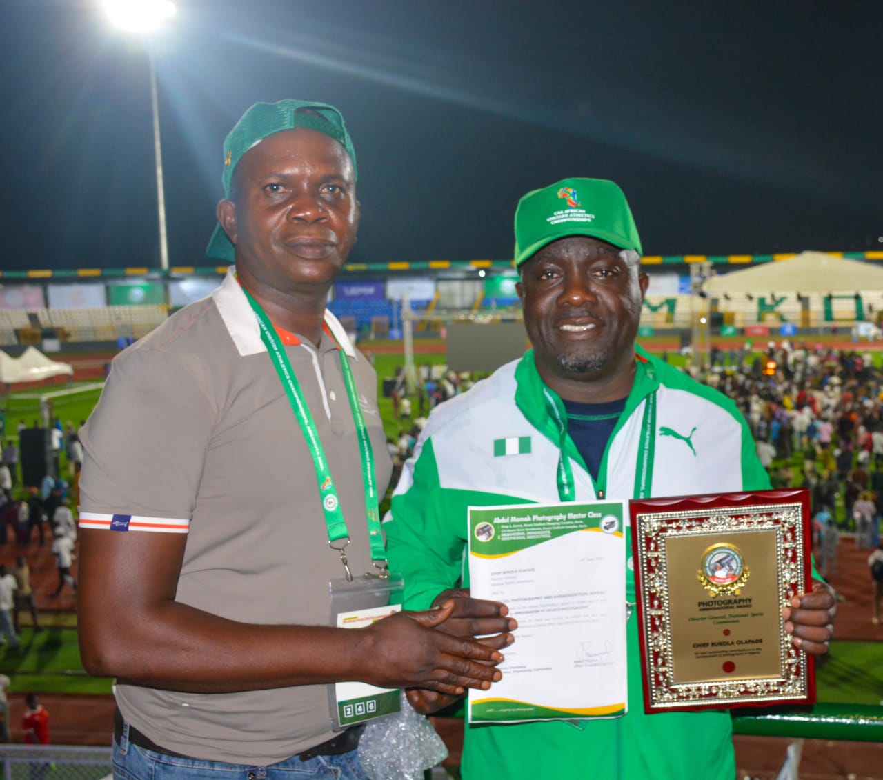 Hon. Bukola Olapade Receives Sports-Friendly Award from Abdul Momoh Photography*